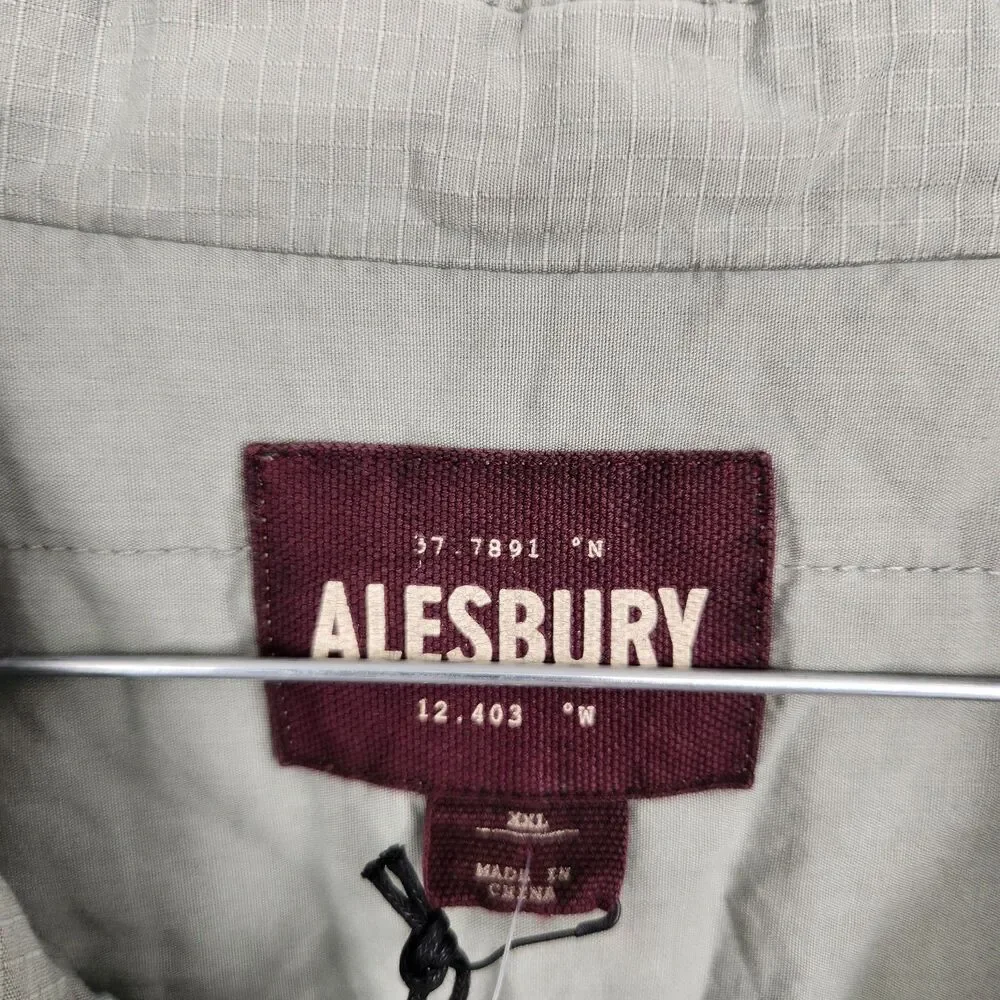 Alesbury Men's Green XXL Garment Dyed Ripstop Jacket NWT